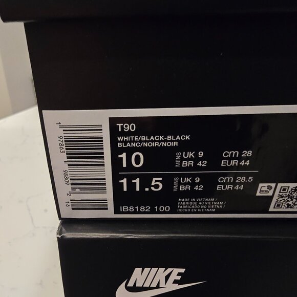 Nike Total 90 3 SP White Black Gum IB8182-100 Men's Size 10 US Sneakers NEW - Picture 10 of 15